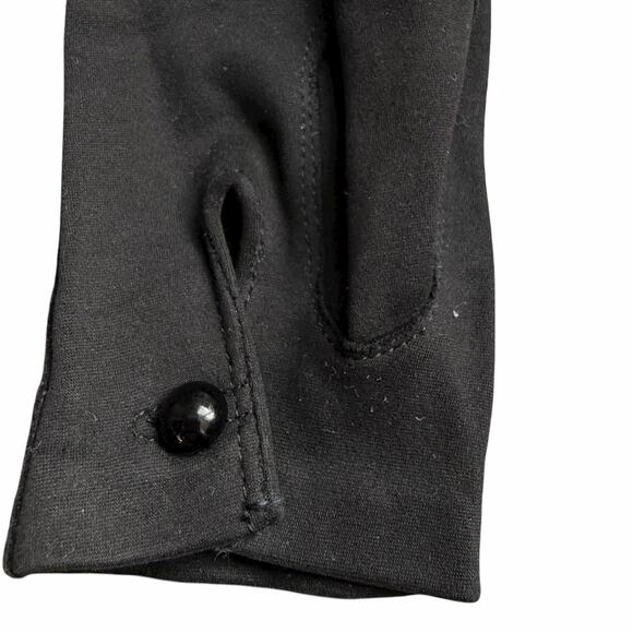 WPL Vintage Women’s Black Dress Gloves with Button Cuff Classic Size Medium - Picture 6 of 6